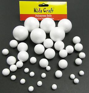 Polystyrene Balls Polly Balls 40 Round White Modelling Sphere Styrofoam Balls