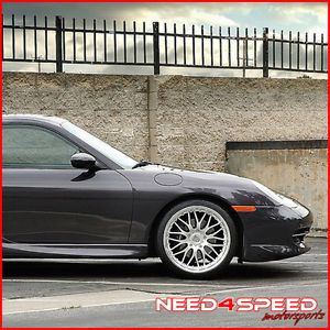 19" Porsche 911 996 Carrera 4S 4 Turbo GT2 Wide Ruger R10 Staggered Wheels Rims