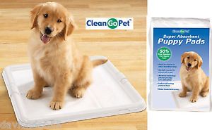 Cleango Pet 7 Puppy Pee Pads 1 Holder Dog Housebreaking Housetraining Tray Pan