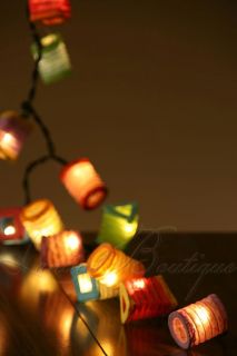 20 Multicolour Battery Operated Mini Chinese Paper Lantern 3M LED String Lights