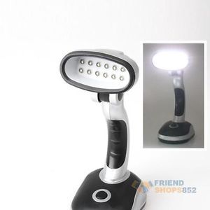 12 LED White Pivot Light Lantern Desk Lamp Brand New Battery Power Hot