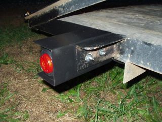 Clear White Backup LED 6" Oval Light Steel Mount Box Kit Set Trailer Truck Jeep