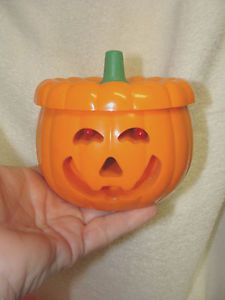 Small Halloween Battery Operated Pumpkin Jack O Lantern Blinking Eyes Animated