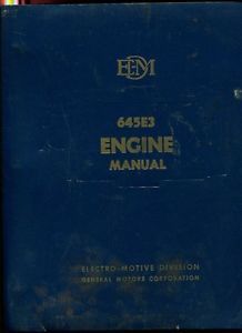 Vtg 1968 1971 645E3 Engine Maintenance Manual General Motors EMD Train