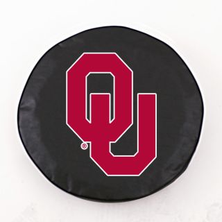 Oklahoma Sooners NCAA Exact Fit Black Vinyl Spare Tire Cover by HBS Covers