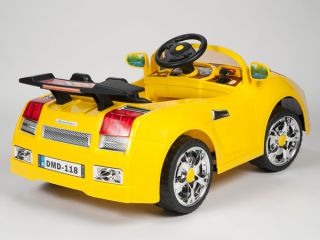 Yellow Lambo Kids Ride on RC Car Remote Control Battery Power Wheels 
