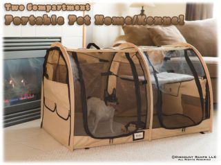 Double Dog Carrier Kennel Portable Pet House Shelter