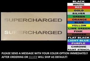 Super Charged Cowl Induction Hood Decals Chevy Truck Camaro Chevelle SS Nova 350