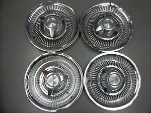 1964 Pontiac Catalina Grand Prix 14" Spinner Hubcaps Wheel Covers Set of 4 Y11