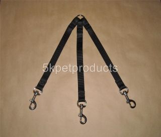Nylon Triple Coupler for Dog Leash Walk 3 Dogs 3 Lengths to Choose From