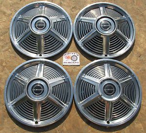 1965 Ford Mustang 14" Wheel Covers Hubcaps Set of 4 Good Shape 