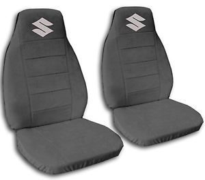 Nice Suzuki Samurai Charcoal Cotton Front Car Seat Covers with s Logo More Avbl