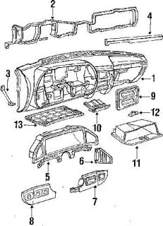 Lower Trim Panel Fuse Cover Ford Bronco F150 F250 Interior Dash Instrument Blue