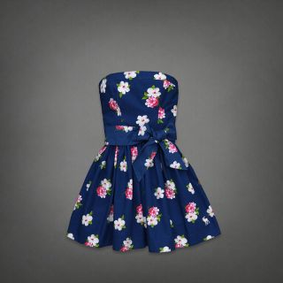 Abercrombie Fitch AF Women’s Sexy Annabel Dress Blue Floral $78 $108 New S