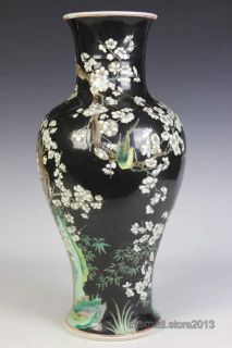 Fine RARE Beautiful Chinese Famille Rose Porcelain Flower Bird Vase