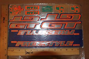 Old School GT Pro Freestyle Tour BMX Frame and Fork Decals Stickers Set