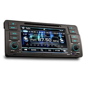 7"Single DIN Car DVD Stereo Radio Player Bluetooth Touch BT GPS iPod for BMW E46