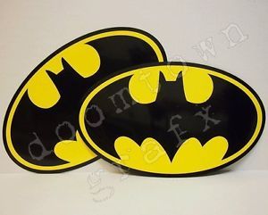 Batman Oval Logo 2 Car Door Magnetic Signs Props Batmobile