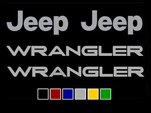 Jeep Wrangler Vinyl Replacement Decals Stickers