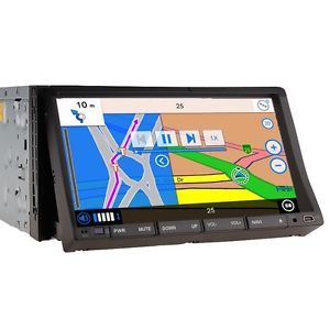 GPS Navigation with Map iPod Bluetooth Radio Double DIN 7" Car Stereo DVD Player