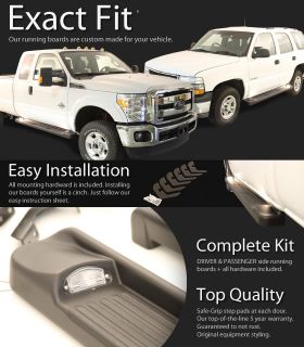 Chevy Silverado 2500 HD Crew Cab Factory Style Running Side Step Boards Lights