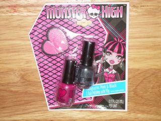 Monster High Draculaura Nail Polish with File Fangtastic Pink Black