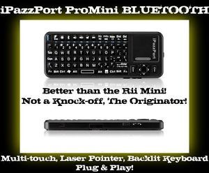 iPazzPort Mini Wireless Bluetooth Keyboard Illuminated for Apple Mac PC Computer
