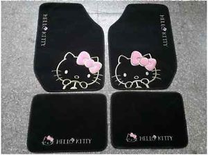 4pc Hello Kitty to Protect Gray Car Floor Mats Compatible with Five Cars