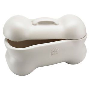 Our Pets Bone Shaped Small Dog Toy Box Food Grooming Gear Storage Display Bin