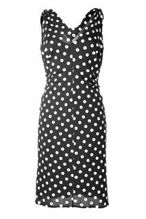 Black Polka Dot Jersey Dress by MOSCHINO C&C