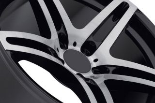22" Audi Q7 Roderick RW5 Machined Black Concave Wheels Rims