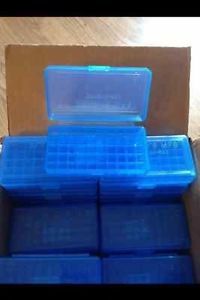 Berry's Plastic Ammo Boxes 45ACP 10mm 40s w Blue 50RD 4 Cases Ships Today Bin