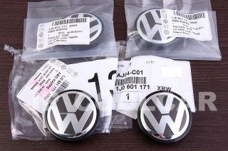 X4 Genuine Volkswagen Wheel Center Caps 1J0 601 171 VW Golf MK4 Bora Beetle Polo