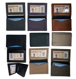 New Women Men's Leather Business Credit Card ID Card Holder Fifty Cards Case BN
