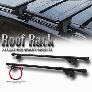 Dodge Caravan Durango Journey Roof Rack Black Crossbar Set Top Cargo Bars Lock