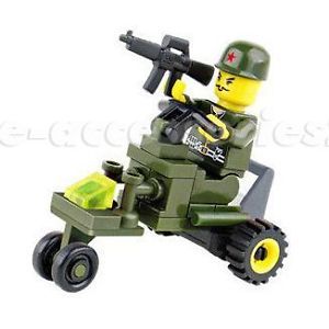 New Inserted Lego Building Block Tank Chariot Military Model Assembled Toys