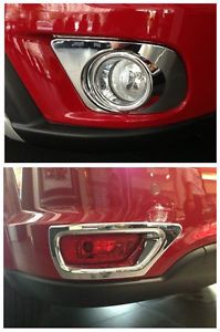 ABS Chrome Front and Rear Fog Light Cover Trim for 2013 Dodge Journey