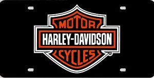 Harley Davidson Logo Black Laser Licensed by Chroma Graphics License Plate Nice