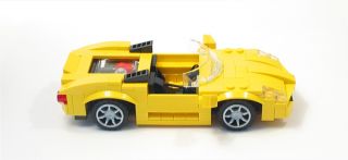 Lego Custom Yellow Mid Engine Sports Car City Town Racers 10232 60017 60007