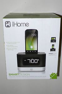 New iHome IC50 Android Stereo Alarm Clock Radio Phone Docking Station