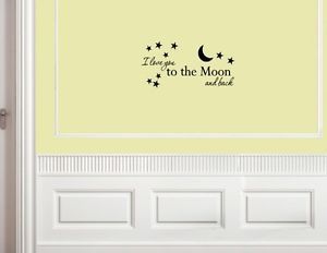 I Love You to The Moon and Back Vinyl Wall Letter Sayings Home