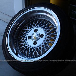 15" 15x8 5 Klutch SL1 Wheel Tire Pkg 4x100 Et 17 Silver Honda Civic Falken 912