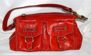 Fossil 75082 Reddish Brown Leather Shoulder Bag Purse