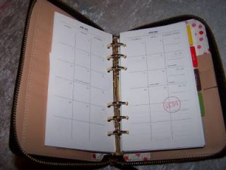 Kate Spade Planner Calendar 2014 Agenda Black Leather 8 x 5 5 Full Zip Aroun