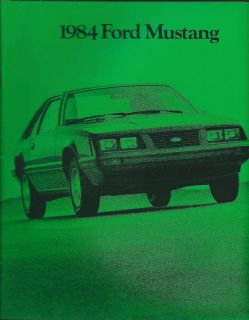 1984 Ford Mustang Brochure LX GT Convertible SVO Turbo Dealer Sales