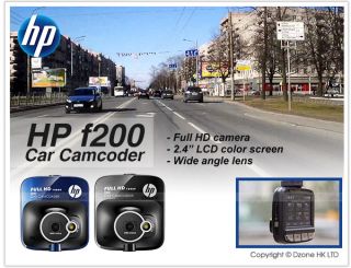 HP F200 Car Camcorder FHD 2 4'' LED Color Screen Wide Angle Lens Blue