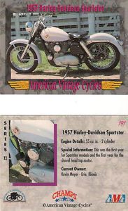 Vintage 1957 Harley Davidson Sportster Motorcycle 5 CI in 2 Cylinder Engine