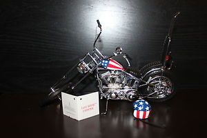 Breautiful Franklin Mint Harley Easy Rider Chopper Parts or Repair Sold as Is