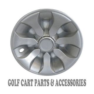 8" Golf Cart Hub Caps Silver EZGO Club Car Yamaha Set of 4 Wheel Covers New