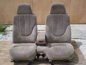 Brown 60 40 Bucket Seats Chevy S10 Xtreme Truck Sonoma w Arm Rest Sits 3 People